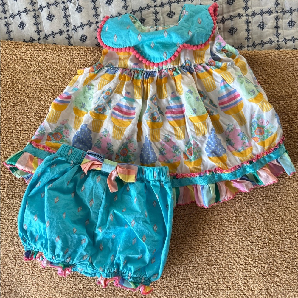 Matilda Jane Colorful Ice Cream Print Dress Set
